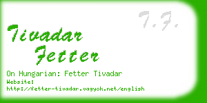 tivadar fetter business card